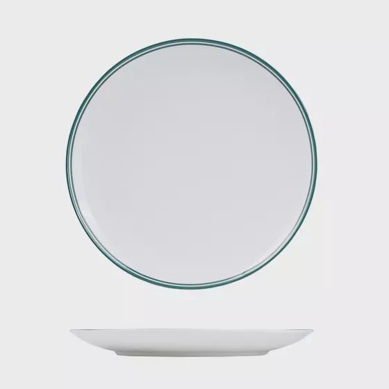Crockery Nano CRU Green Round Coupe Plate (180mm) | T / Carton (24)