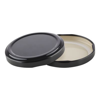 Glass Jar 500ml 63mm Twist Lid Black | / Carton (24)