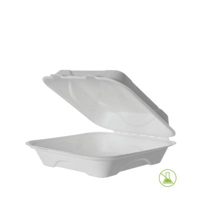 Clamshell Dinner Box (9x9x3&quot;) White | D