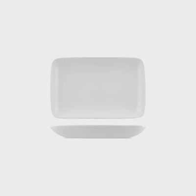 Platter Bistro Rectangular Coupe Plate 255x162mm White | T / Carton (24)