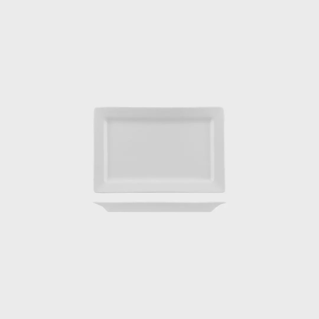 Platter Bistro Rectangular Wide Rim 231x151mm White | T / Carton (24)