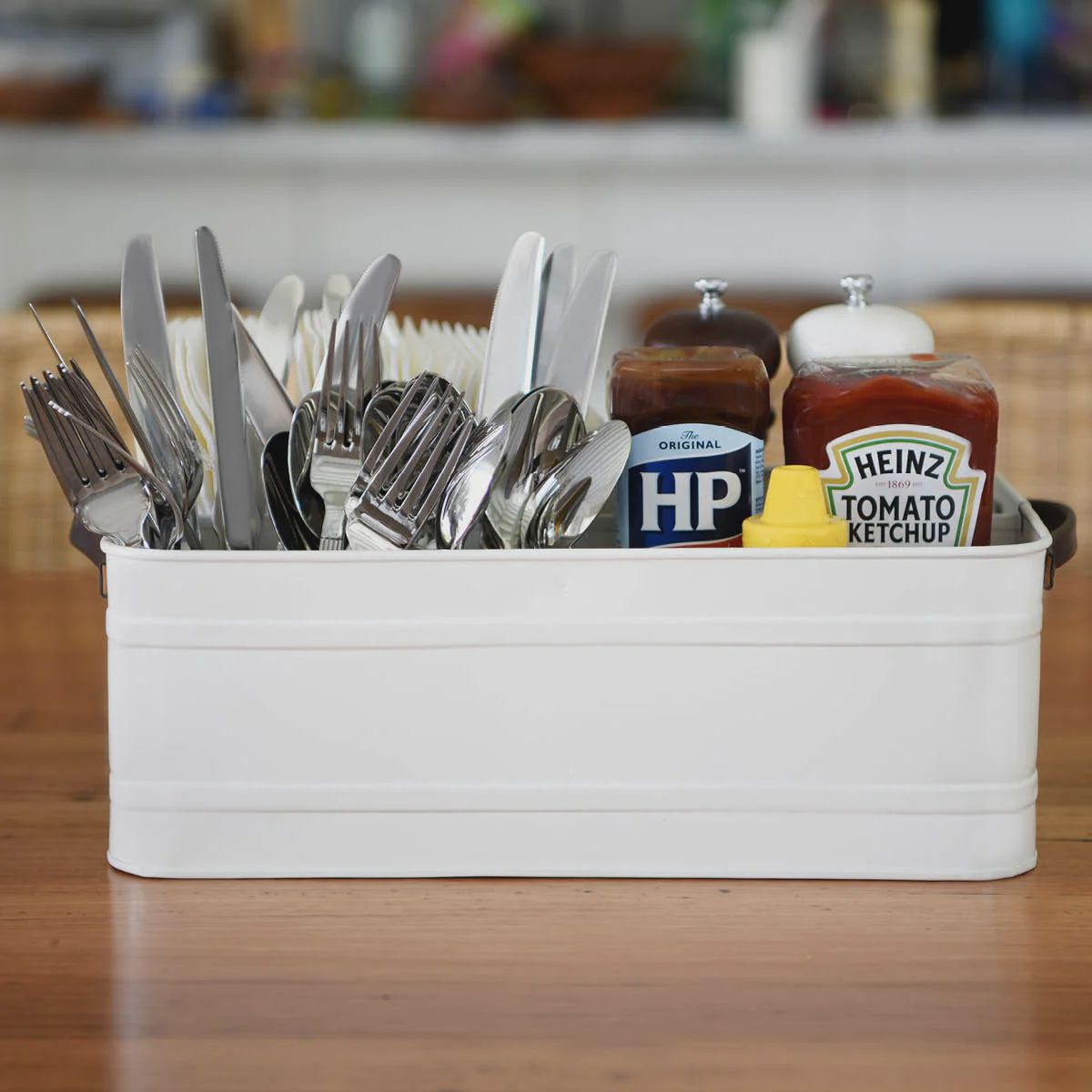 Cutlery Caddy Creme 4 Compartment (370x215mm) | TO / Carton (4)