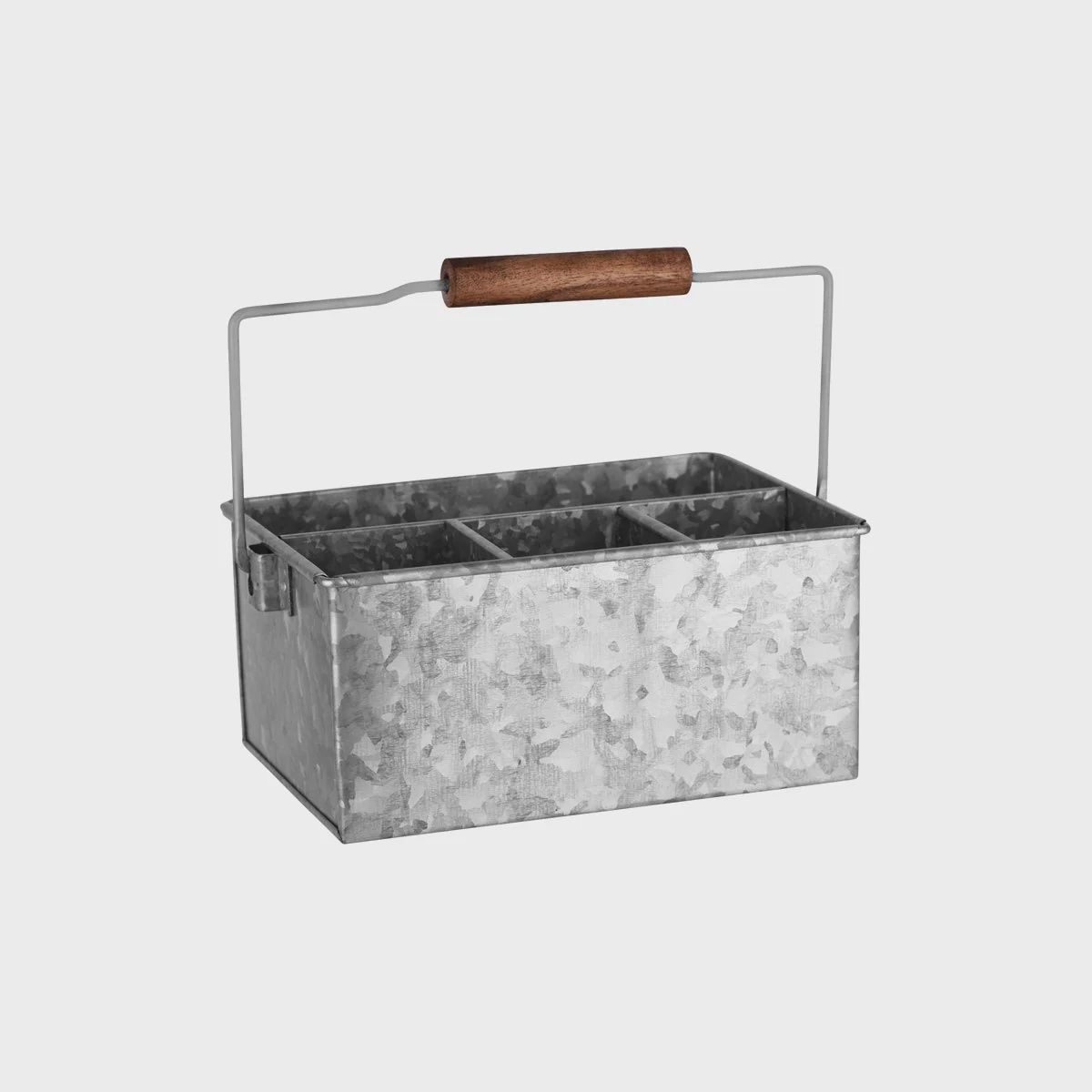 Cutlery Caddy Galvanized 4 Compartment (250x180mm) | TO