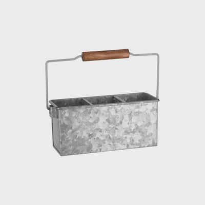 Cutlery Caddy Galvanized 3 Compartment (250x90mm) | TO