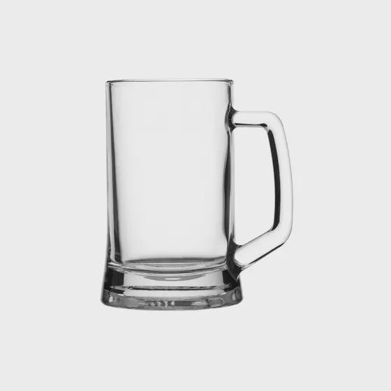 Glass Beer Bira Mug with Handle 500ml | T / Carton (24)