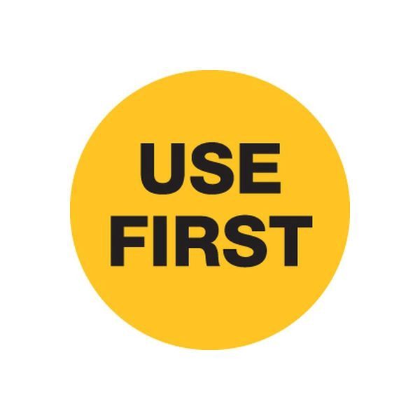 Food Label Use First Circle (24mm) Removable | F / Roll (1,000)