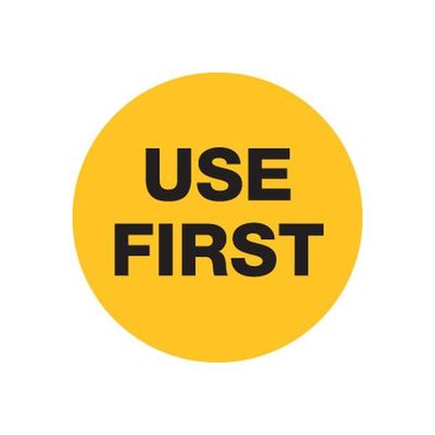 Food Label Use First Circle (24mm) Removable | F / Roll (1,000)