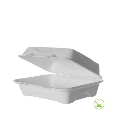 Clamshell Snack Box Large (9x6x3&quot;) White | D