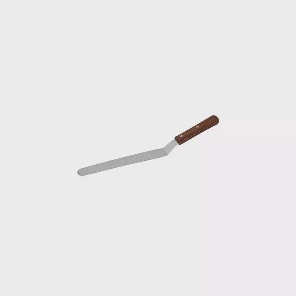 Spatula Cranked w Wooden Handle (100mm) | T