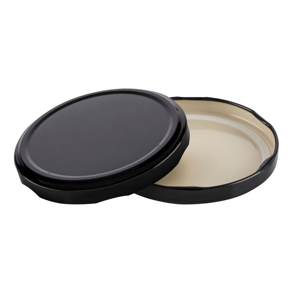 Glass Jar 82mm Twist Lid Black | P