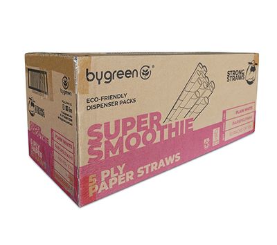Straw Paper Super Smoothie 5ply (Stong) White | B