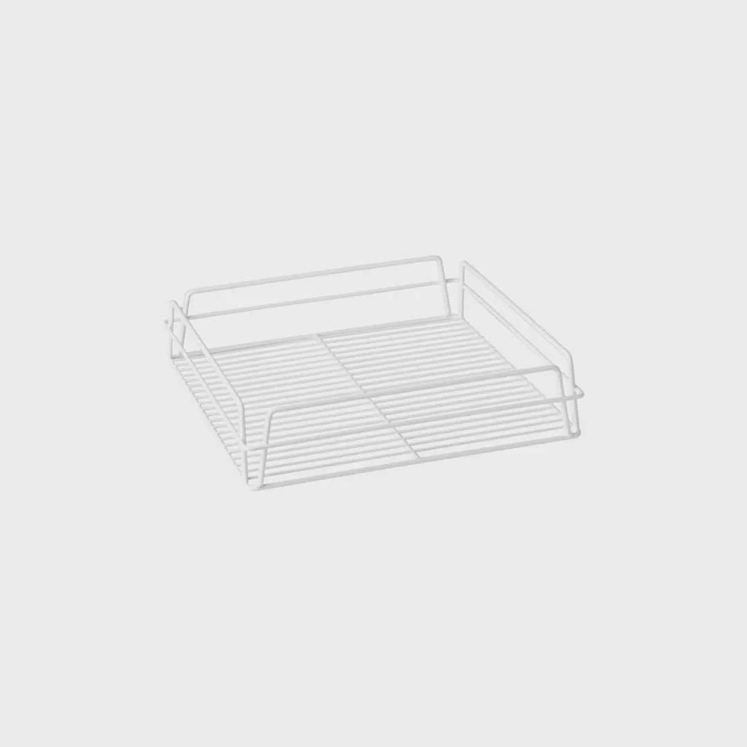 Glass Rack PVC Coated White 355x355x75mm | T