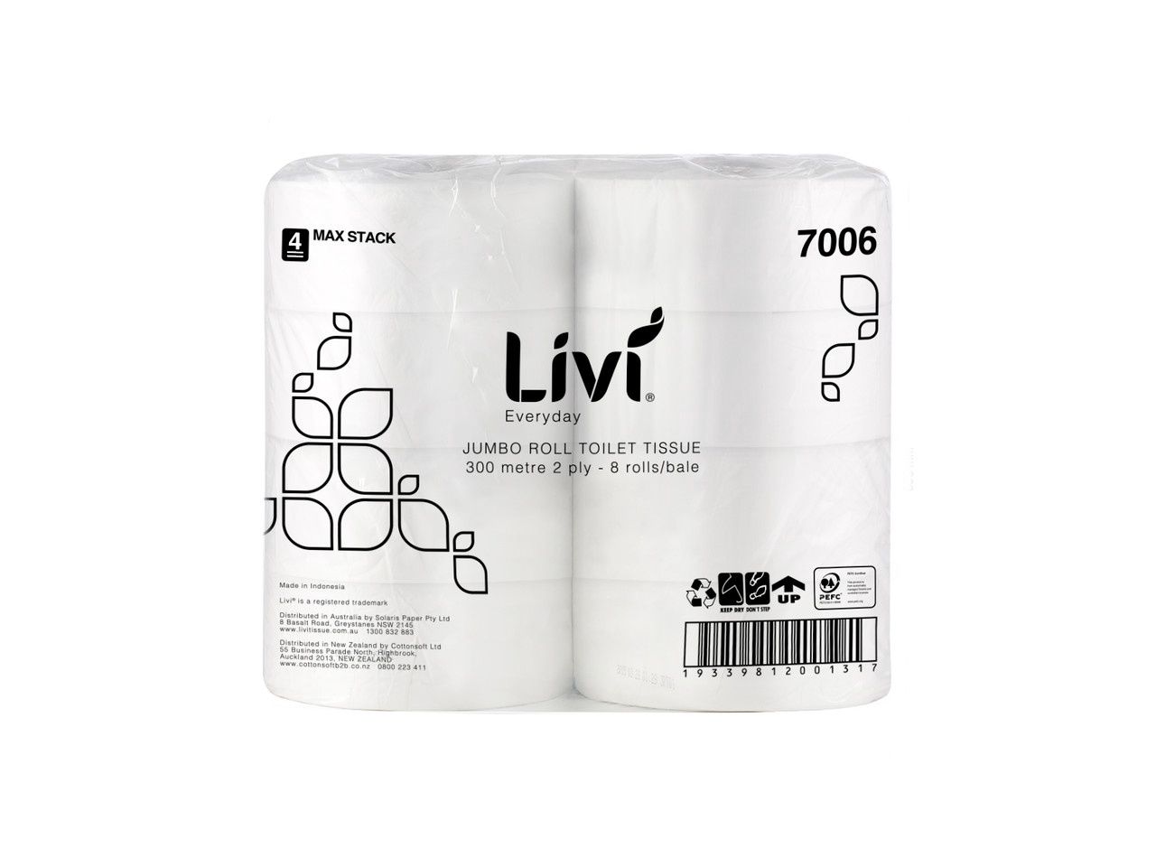 Jumbo Toilet Paper 2ply 300m | E / Carton (8)