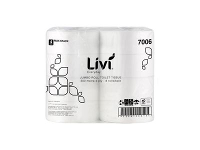 Jumbo Toilet Paper 2ply 300m | E / Carton (8)