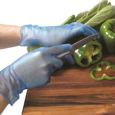 Glove Vinyl Blue Powder Free | B / XX Large