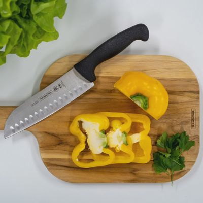 Knife Professional Master Black Santoku Fluted (170mm) | TO