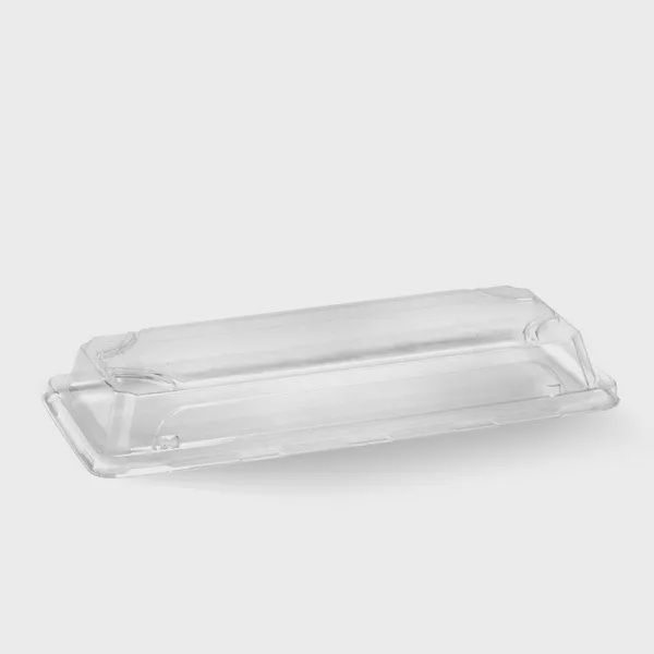 Container Rectangle BioCane Sushi Tray Long Lid PET | B