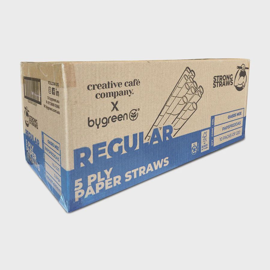 Straw Paper Regular 5ply Oasis Mix | B, Size: Carton (2,200)