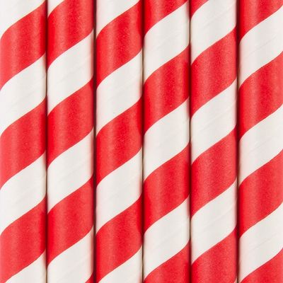 Straw Paper Jumbo 3ply Red/White Stripe | B