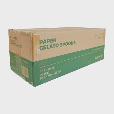 Cutlery Paper Spoon Gelato Mixed Colours | B