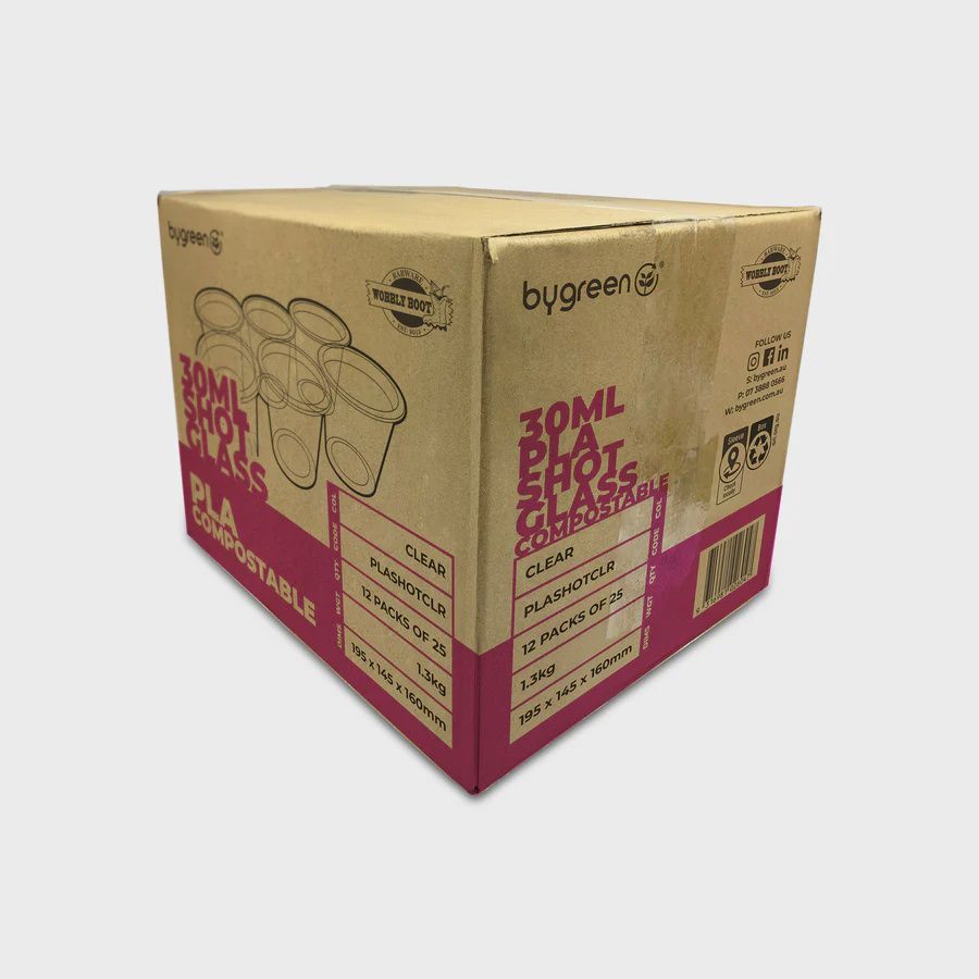 Plastic Shot Glass Clear 30ml (PLA) | B, Size: Carton (300)