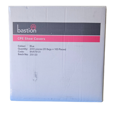 Chlorinated Polyethylene Disposable Blue Shoe Covers | B