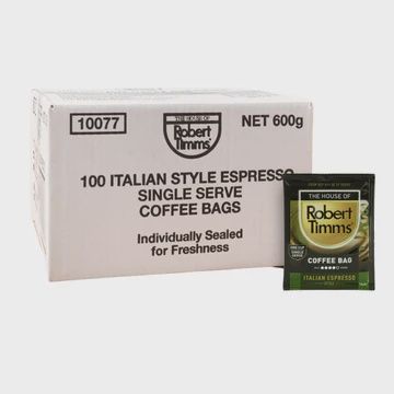 Coffee Bags Robert Timms Italian Espresso | E / Carton (100)