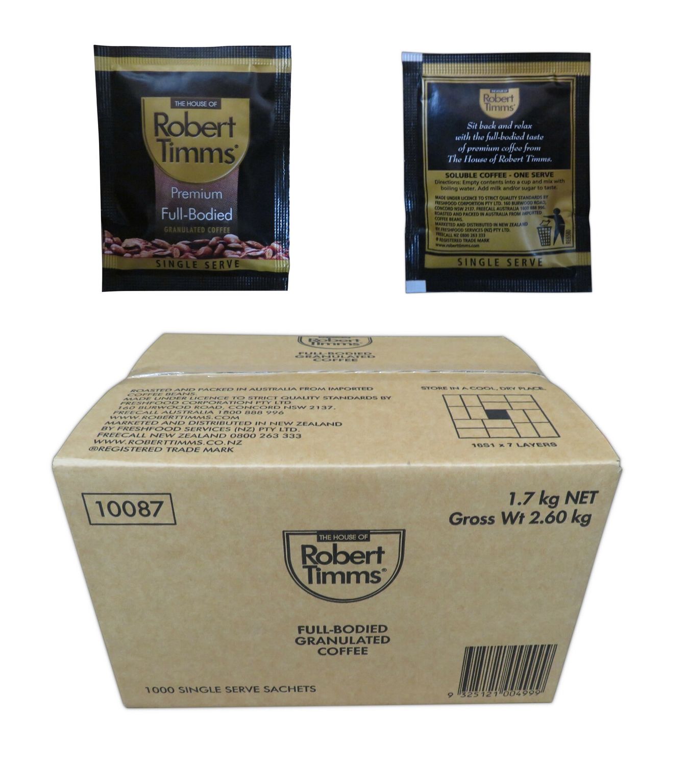 Coffee Sachet Robert Timms | E / Carton (1,000)