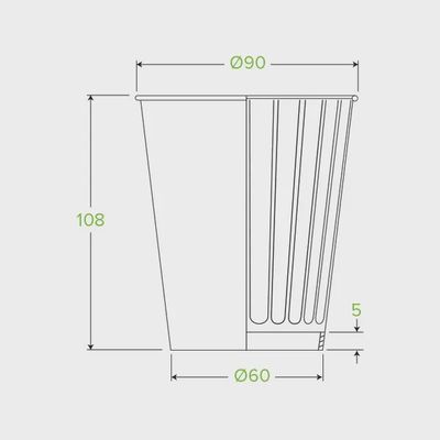 Cup Coffee (90mm) BioCup White DW 12oz | B