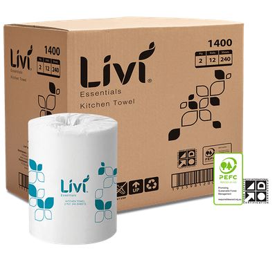 Kitchen Towel Roll 2 Ply Perforated | E