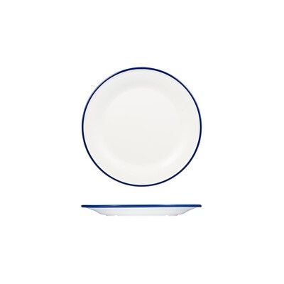 Plate Melamine Evoke Round Blue Rim (220mm) | T / Carton (12)