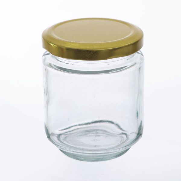 Glass Jar 250ml with Lid (63mm) Gold | P / Carton (28)