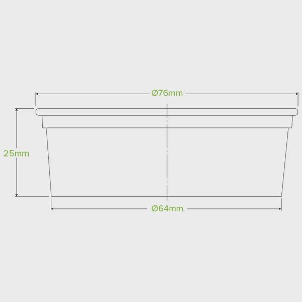 Cup Cold BioCup 90ml Insert (76mm) | B, Size: Carton (2,000)