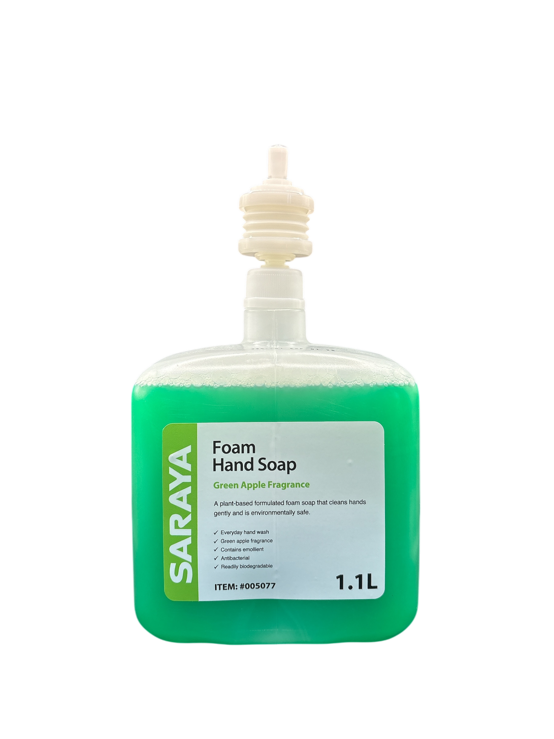 Hand Soap Foaming 1.1L (Dispenser) Green Apple | S, Size: Carton (4)