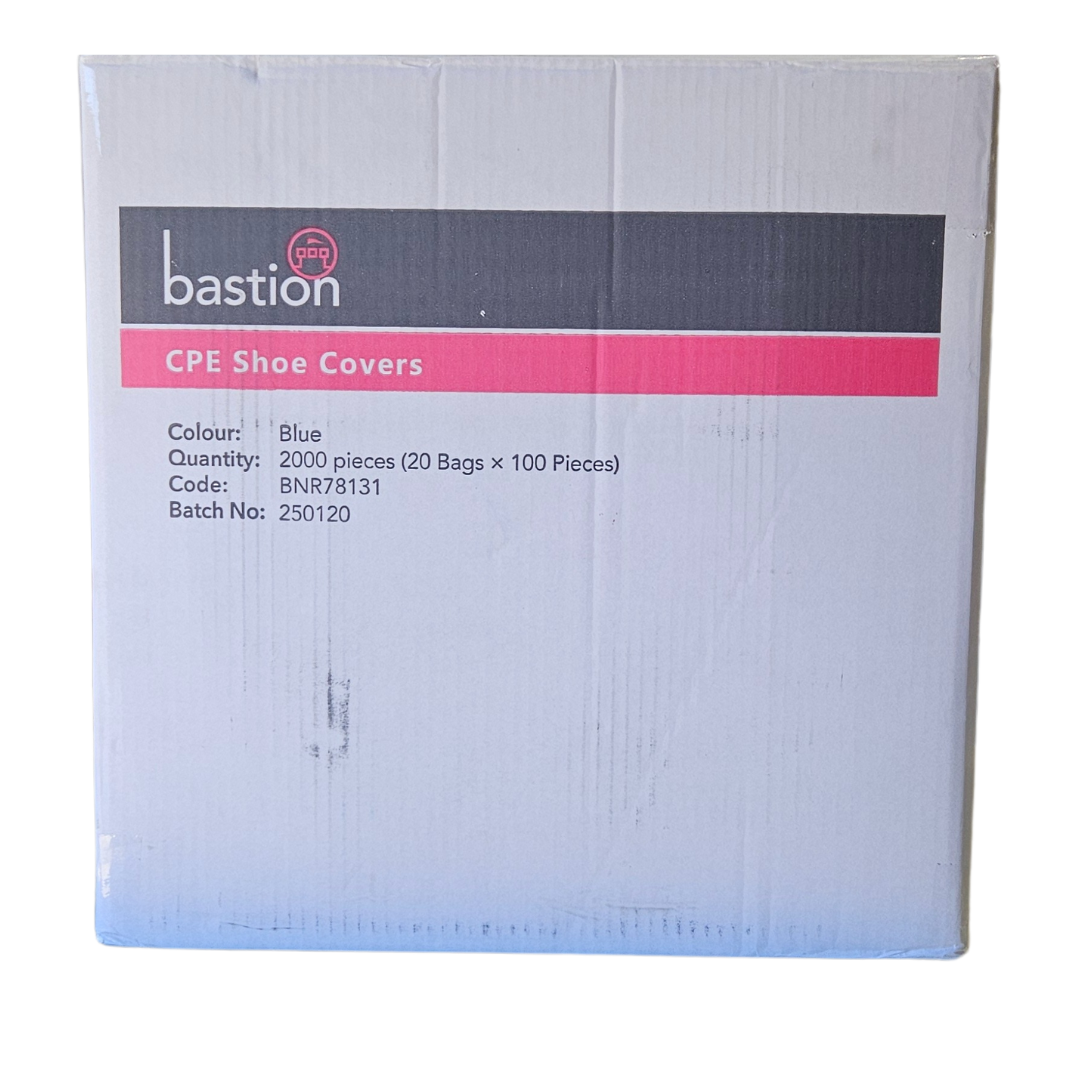 Chlorinated Polyethylene Disposable Blue Shoe Covers | B, Size: Carton (2,000)