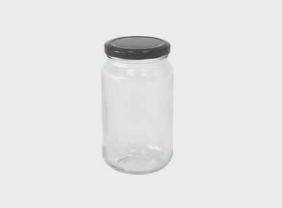 Glass Jar 720ml with Lid (82mm) Black | P / Carton (12)