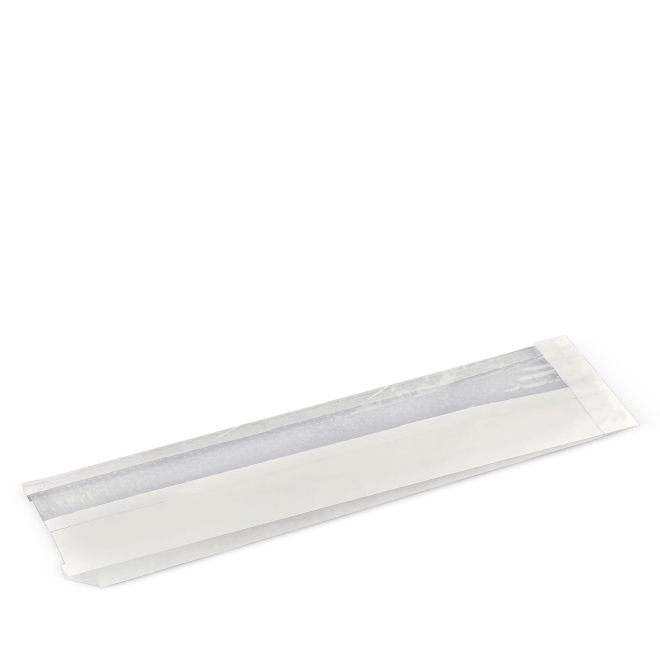 Bag Paper Window White Baguette (390x110 + 35mm) | P / Pack (400)