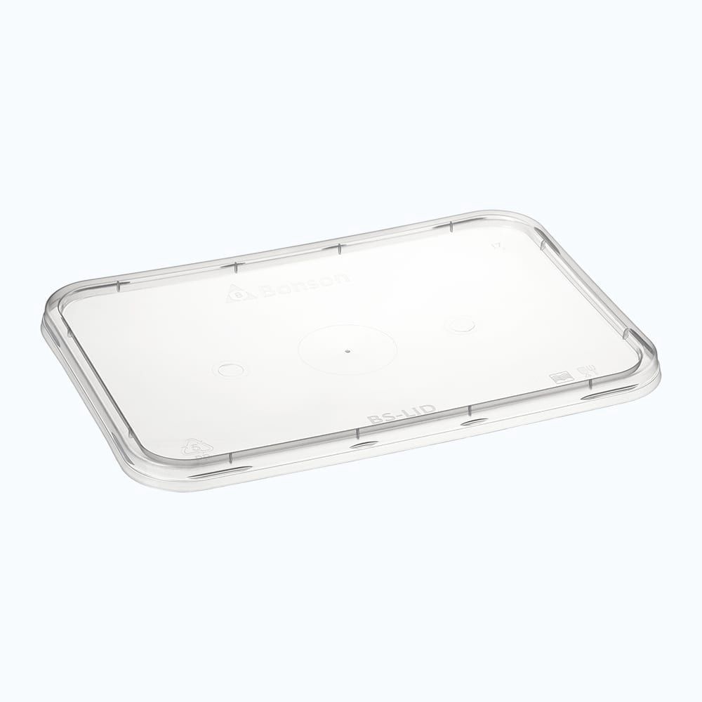 Container Rectangle Plastic Flat Lid | B