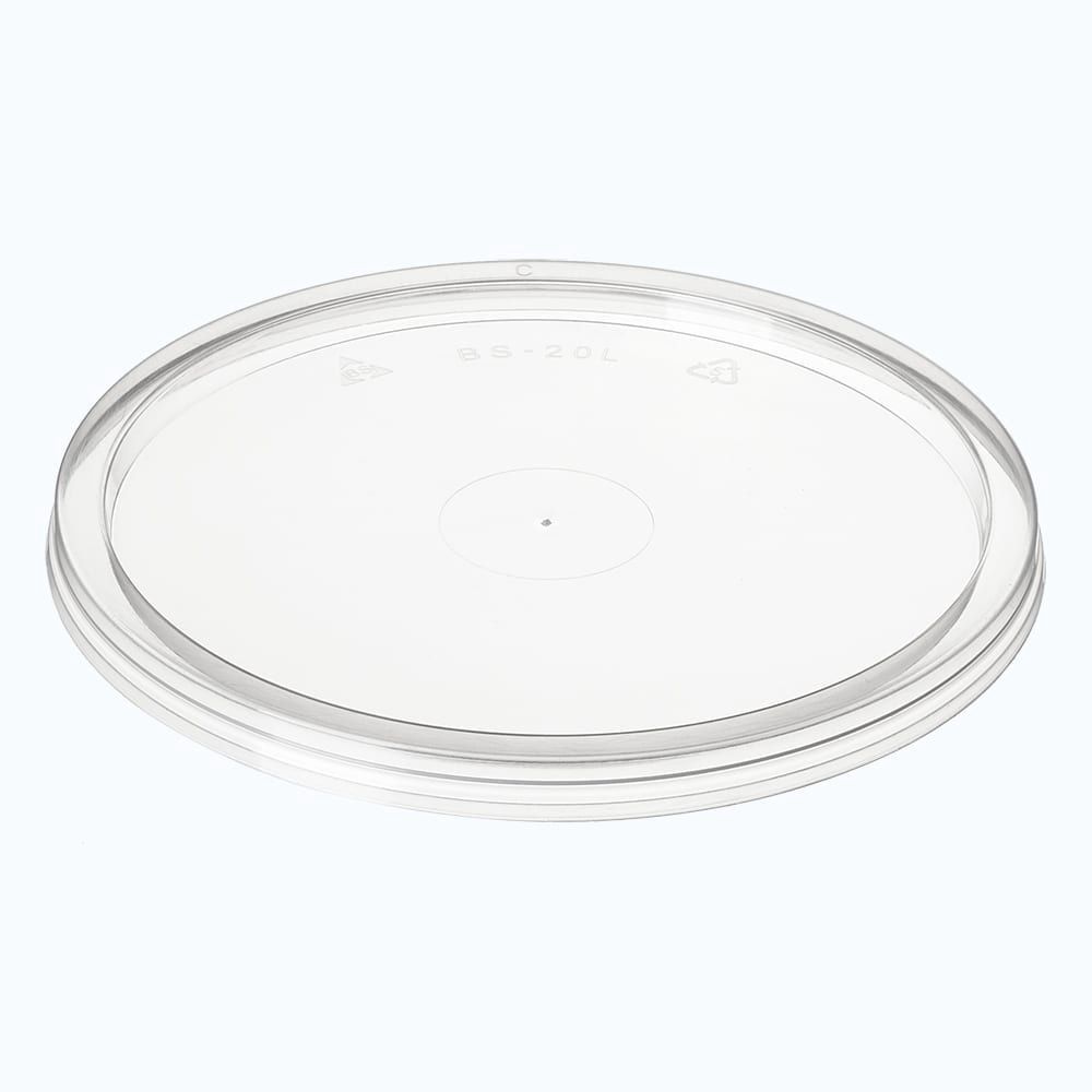 Container Round Plastic BS8 - BS20 Flat Lid | B