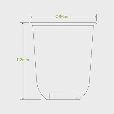 Cup Plastic BioCup (96mm) Tumbler 500ml | B