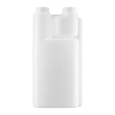 Bottle Chemical Plastic Twin Chamber (1L /100ml) with White Lid | C