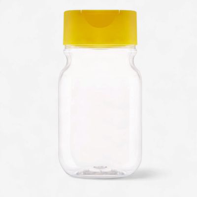 Bottle Plastic Honey 350ml with Yellow Snap On Lid | P / Pack (12)