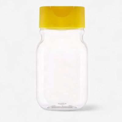 Bottle Plastic Honey 350ml with Yellow Snap On Lid | P / Single (1)