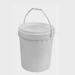 Bucket / Pail 20L Round with Lid White | P