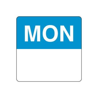 Food Label Days Square (40mm) Removable | F / Pack (500), Colour: Monday