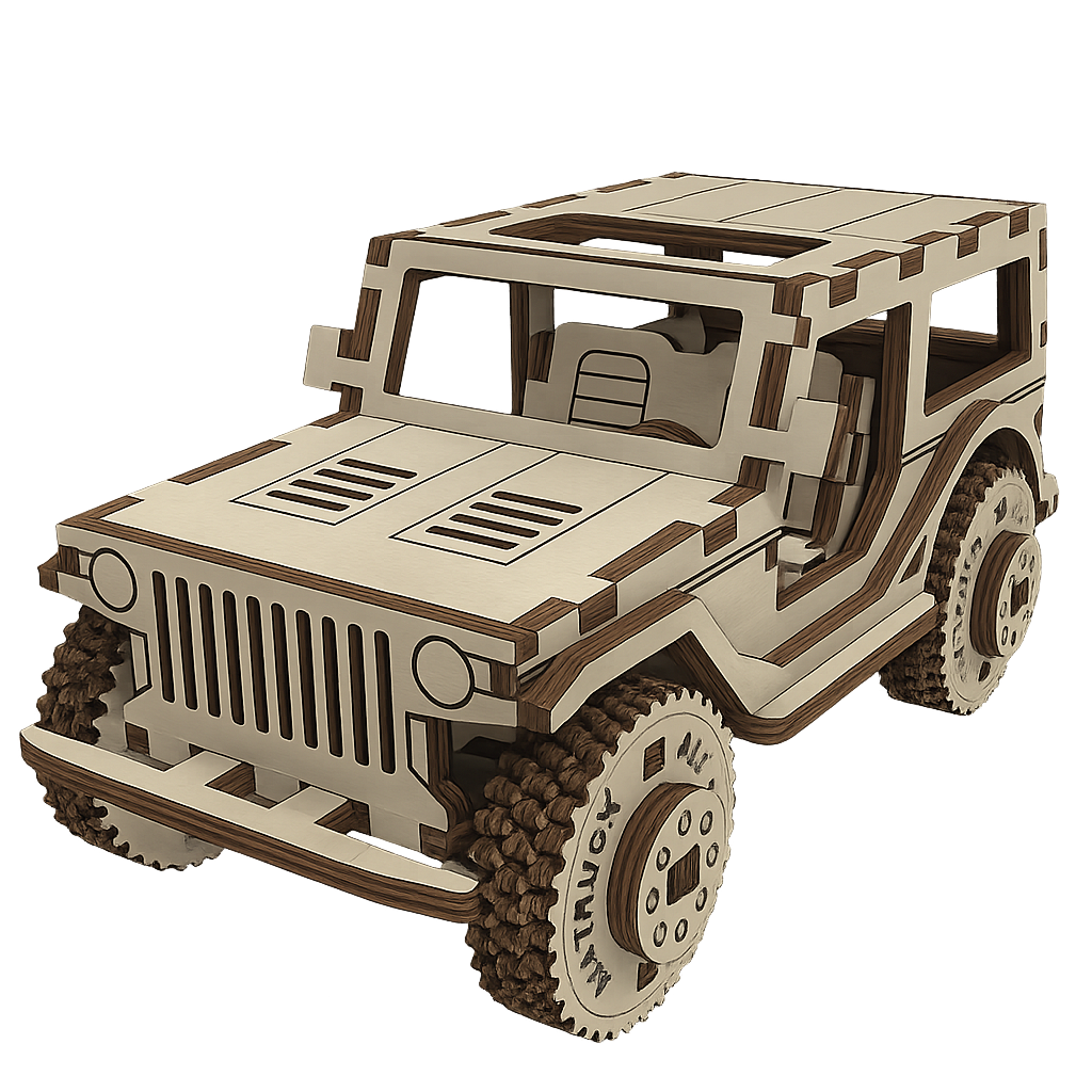 Jeep Laser Wood Model