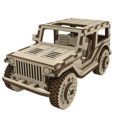 Jeep Laser Wood Model