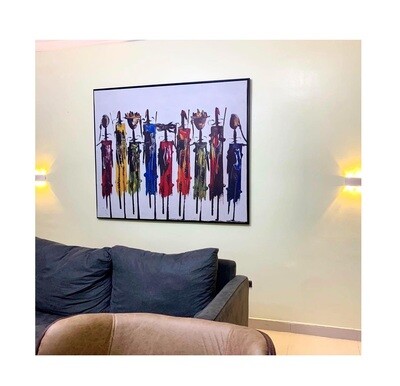 Masai Mara Kenya art in 42x60 inches Floater