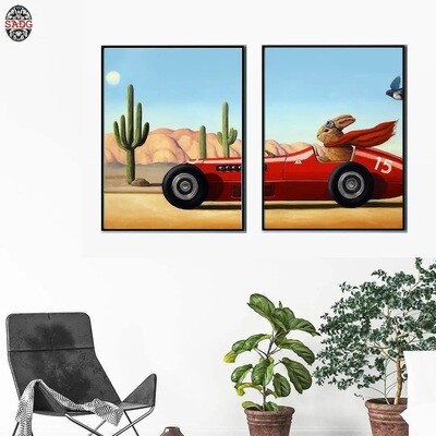 Split Motor car in 2 set 24&quot;x32&quot; Black fiber
