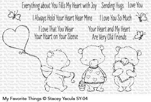 My favorite things SY JOYFUL HEART BEARS Clear Stamp Set
